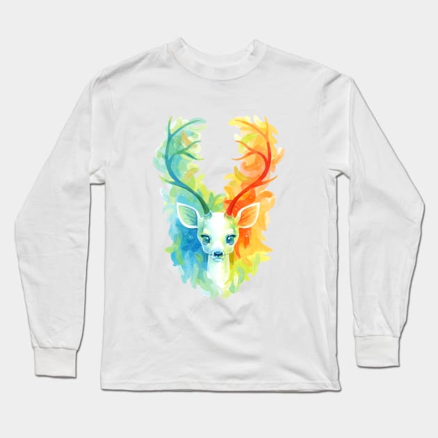 Feather Fawn Long Sleeve T-Shirt by Freeminds